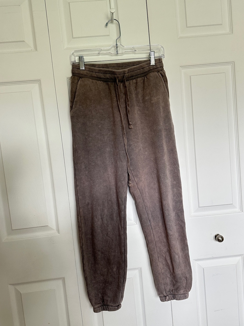 Lulu's Grey Acid Wash Drawstring Joggers